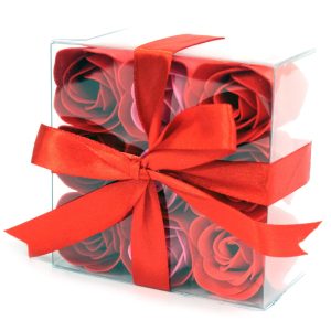 Såpeblomst Roser - 3pk a 9 stk - Rød Rose