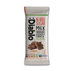 Diablo Stevia Sukkerfri Melkesjokolade Med Rischips 75g