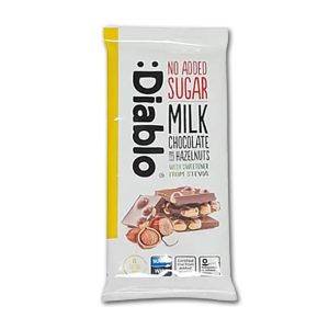 Diablo Stevia Sukkerfri Melkesjokolade Med Hasselnøtt 75g
