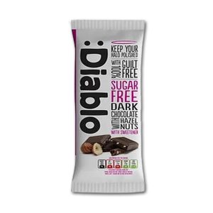 Diablo Sukkerfri Mørk Sjokolade Med Hasselnøtter 85g