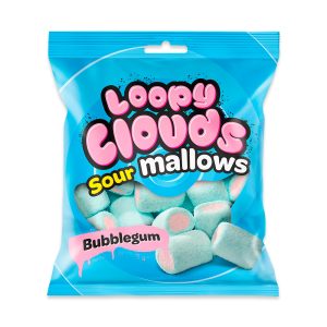 Loopy Clouds MarshMallow Sour Bubblegum 100g