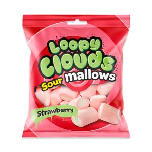 Loopy Clouds MarshMallow Sour Strawberry 100g