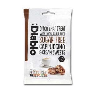 Diablo Sukkerfrie Drops Med Smak Av Cappuccino Og Fløte 75g