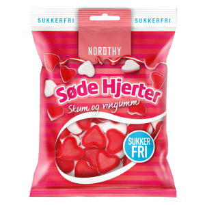 Nordthy Sukkerfrie Søte Hjerter 65gr